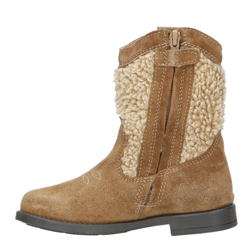 Clic! suède cowboylaarzen cognac