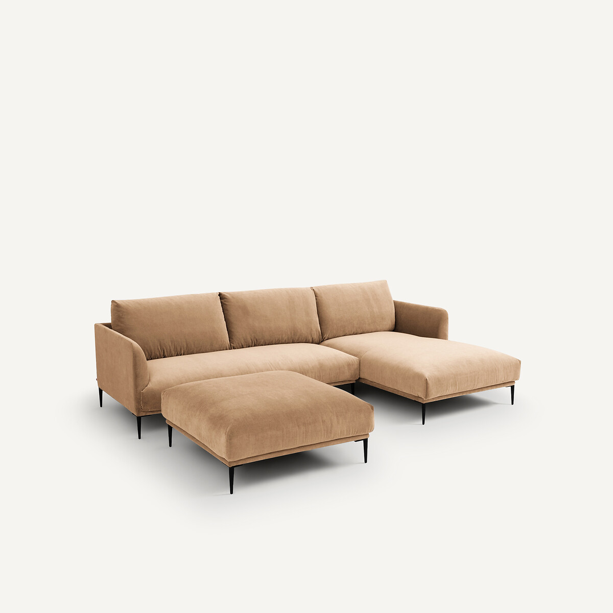 AM.PM<br>Puf XL em veludo, design Oscar E.Gallina