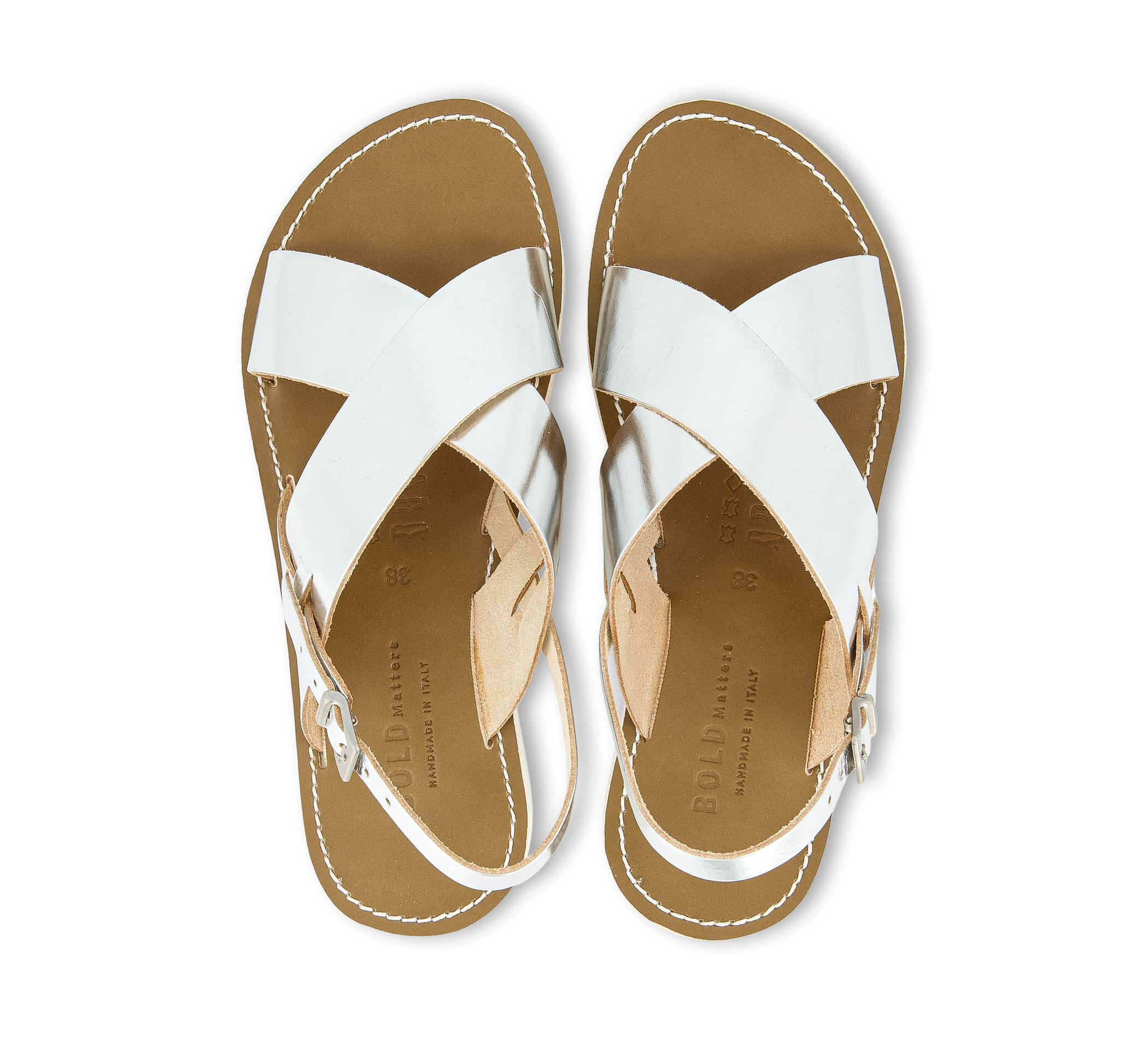 Bold Matters Riemchensandalen silber
