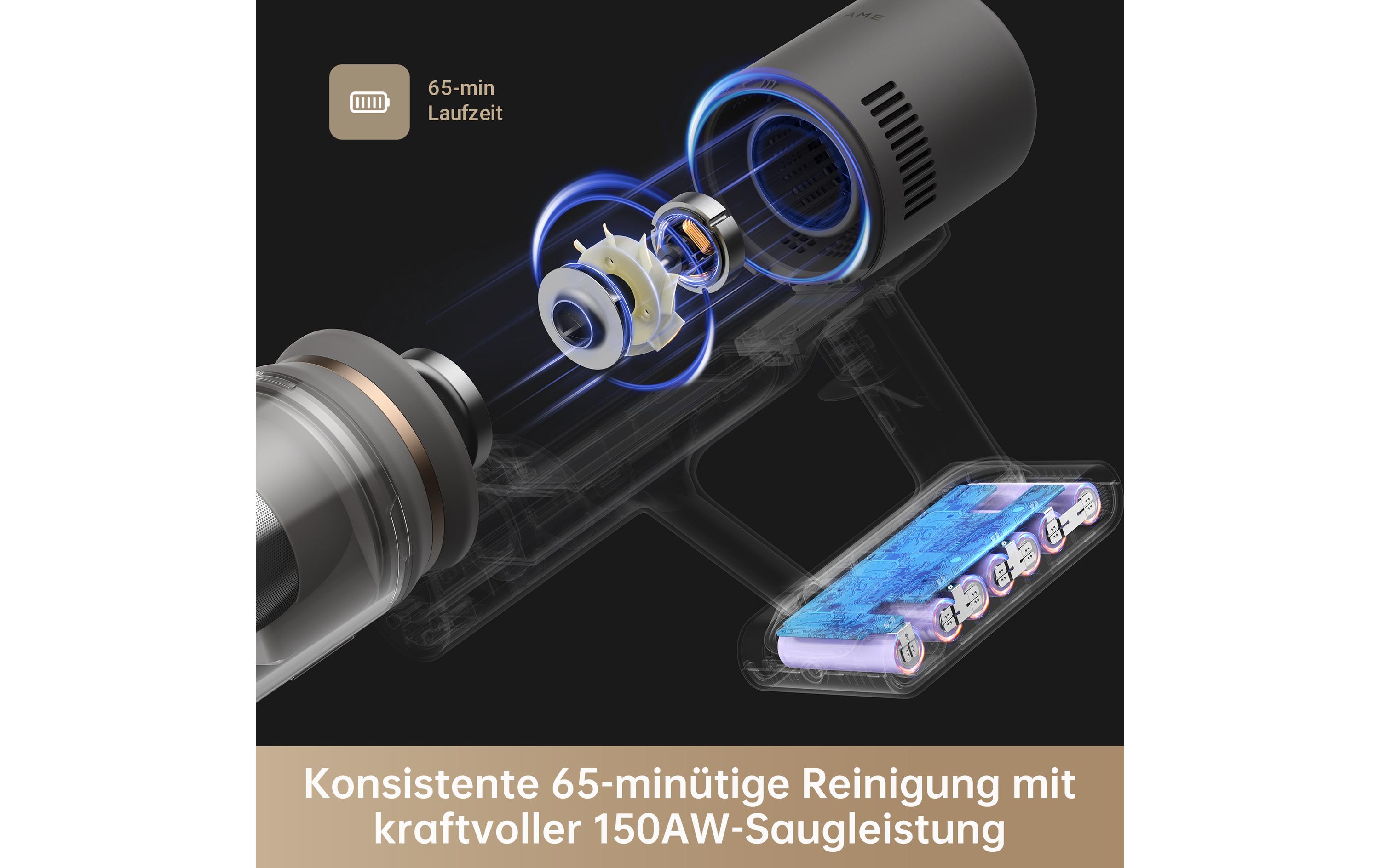 Akku-Hand- und Stielsauger Z10 Station Beige<br>Kabelloser Staubsauger mit Station und automatischer Entleerung