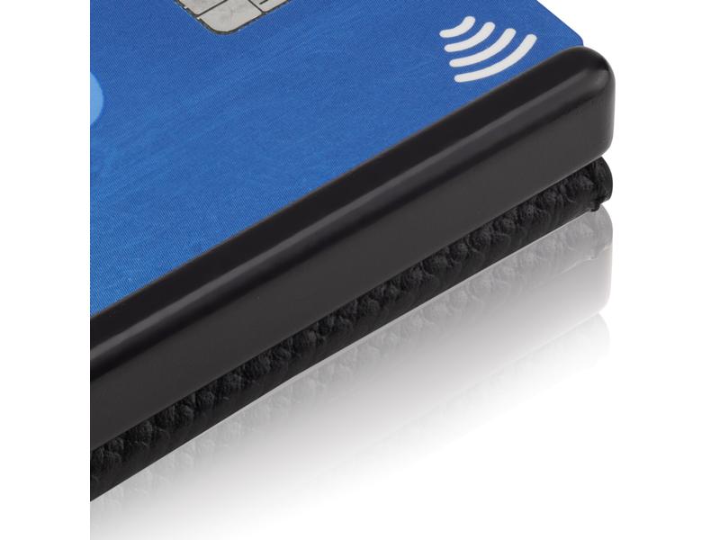 ZNAP Portemonnaie Slim Wallet Kork Black, 8er Portemonnaie mit entfernbarem Münzfach