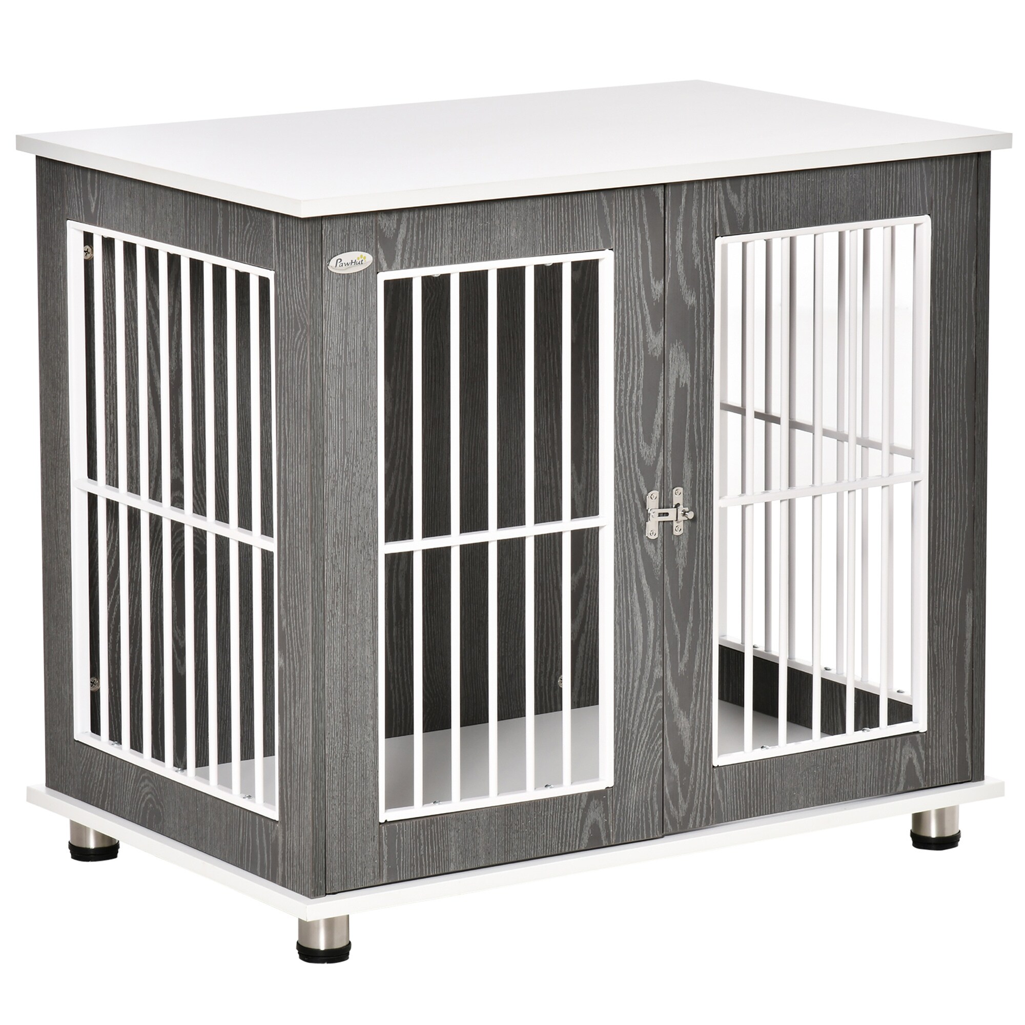 PawHut Hundekäfig mit Tischoberfläche bunt 85B x 55T x 75H cm