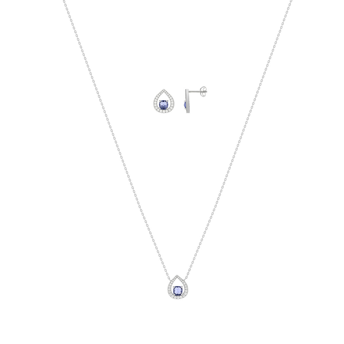 Parure argent 925 zirconias