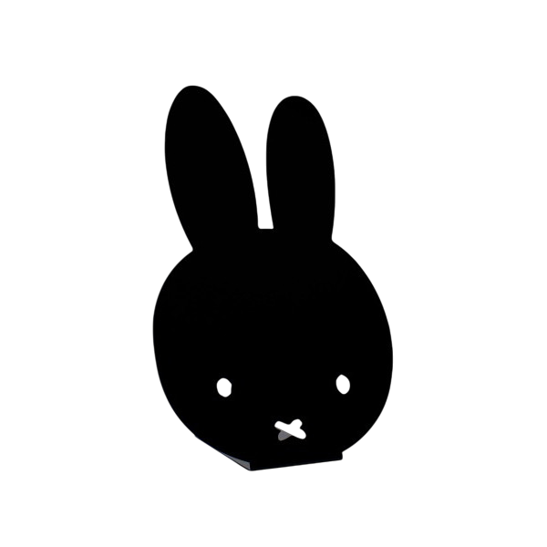 Miffy Magnettafel - Stehend - Schwarz