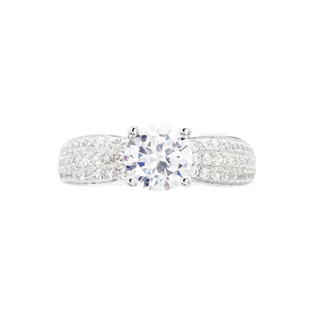 Bague Marilyn Argent Blanc Oxyde De Zirconium
