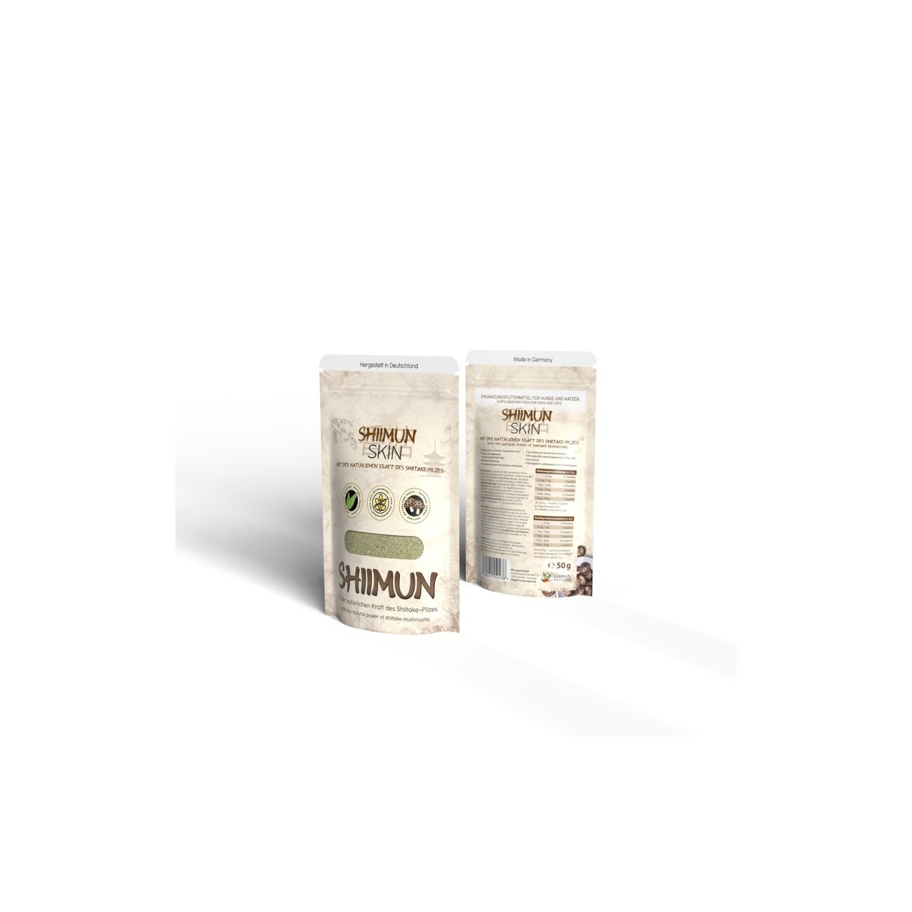 Marsapet Shiimun Skin Pulver für Hunde und Katzen mit Shiitake - 50g