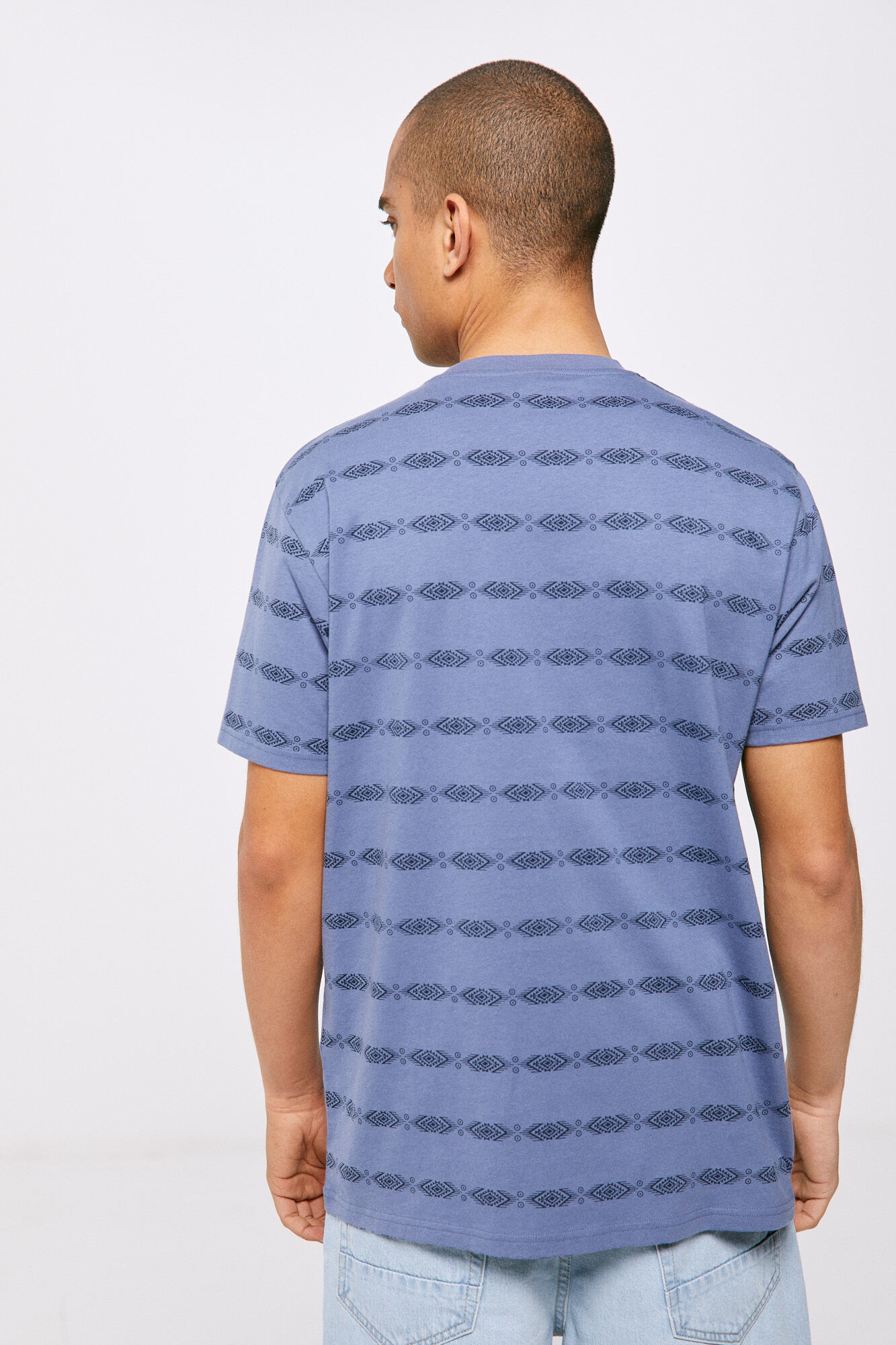 Camiseta Aop - azul médio
