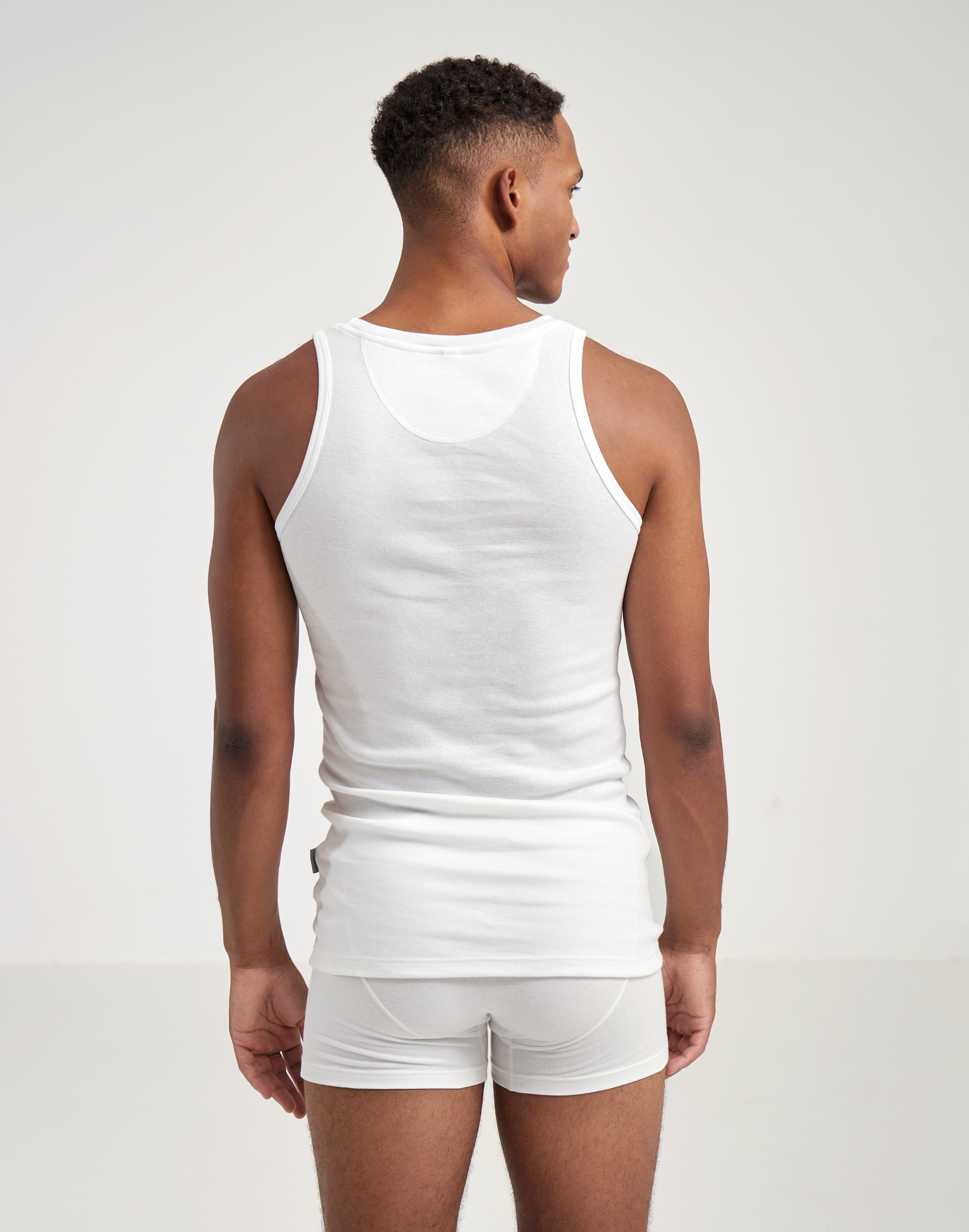 Tanktop van katoen voor heren in Zwart