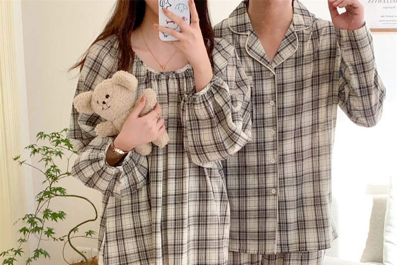 Sadelle - Bijpassende geruite pyjamaset voor koppels