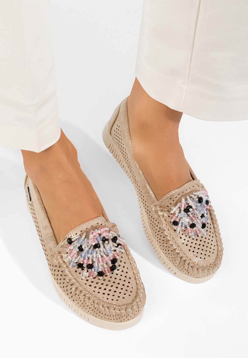 Mocassins femme dorées Lynna V2