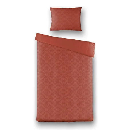 Embossed Art Deco - Terra Dekbedovertrek - 200 x 220