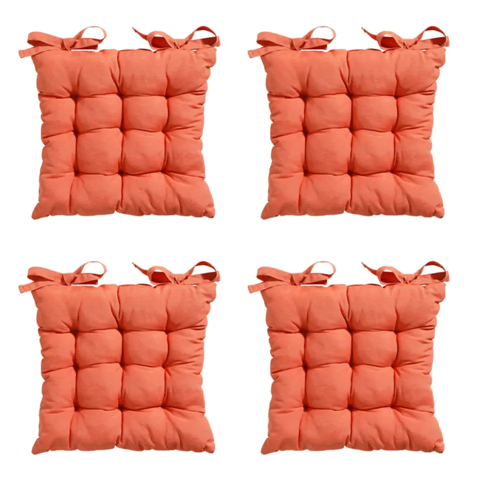 Madison - Zitkussen Toscane Panama flame orange - Ca. 46x46 cm - Set van 4