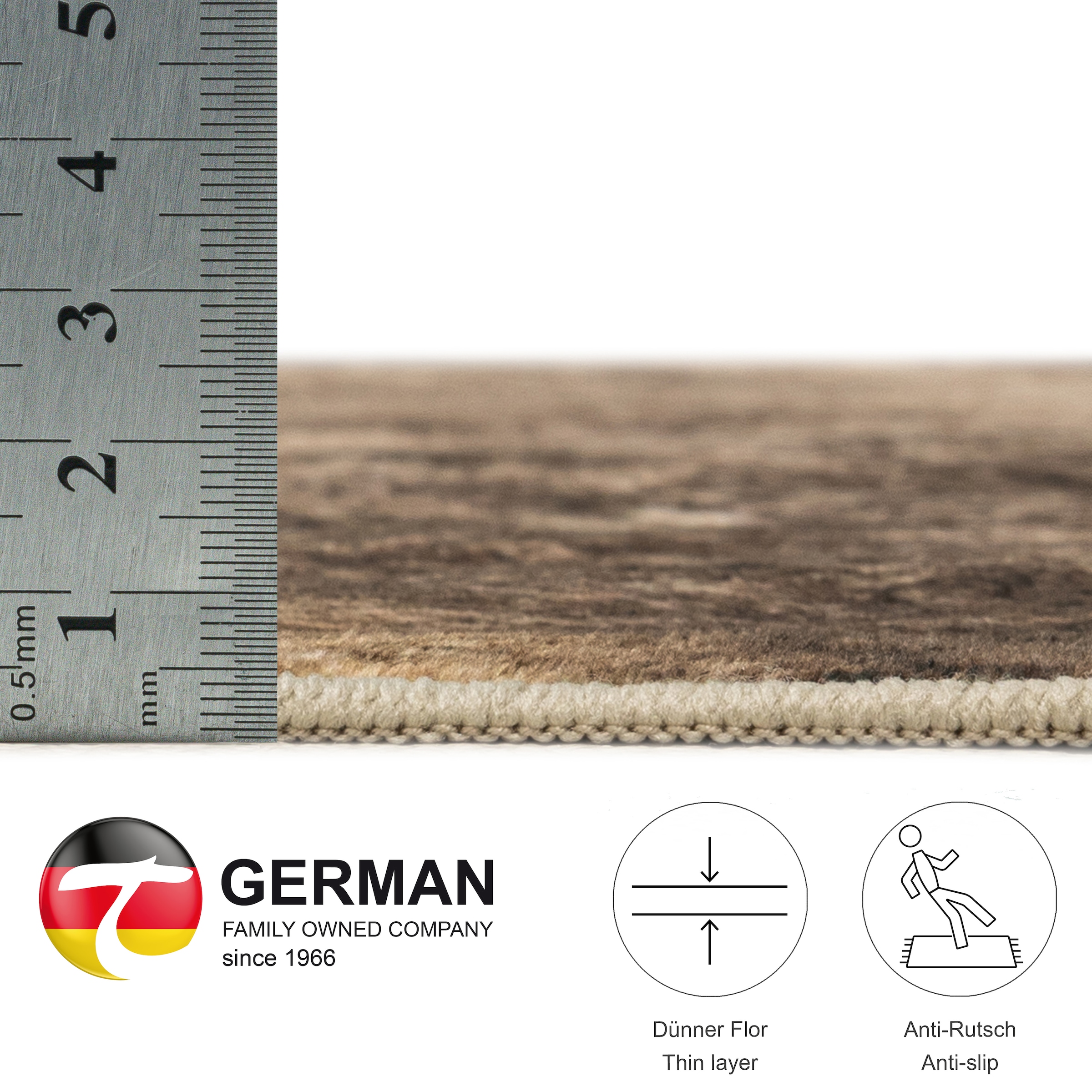 Gino Falcone Fellteppich »Emilia« fellförmig 3 mm Höhe Kunstfell, bedruckt, Kuhfell-Optik, ideal im Wohnzimmer & Schlafzimmer