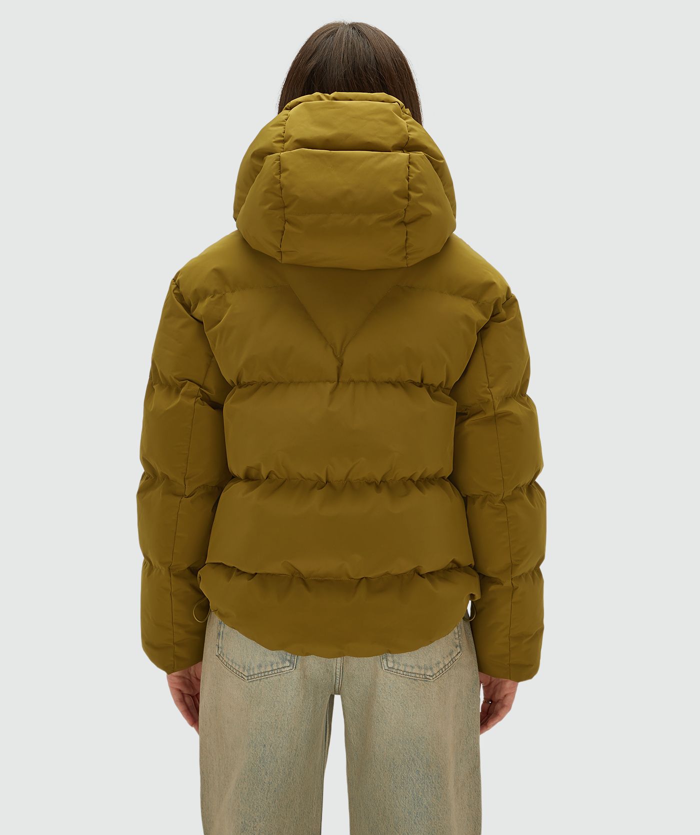 JV-BRENNA oversized puffer jas - olive green