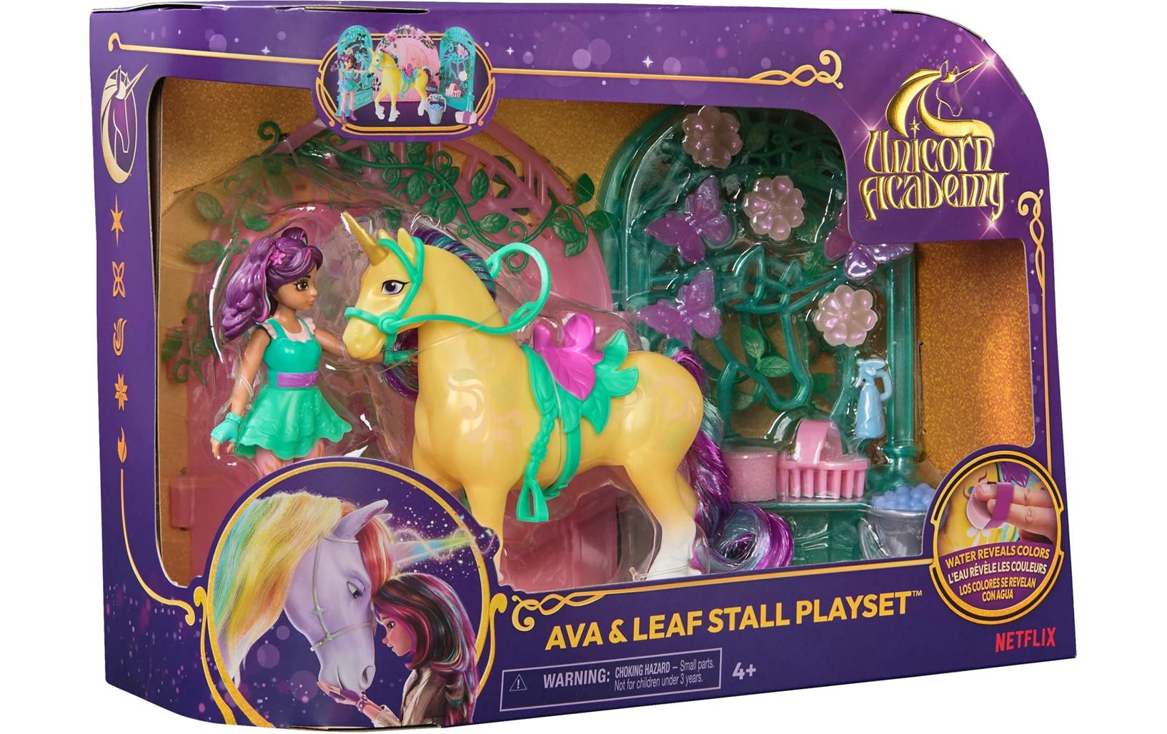 Unicorn Academy Ava und Leaf Stall-SetSpielset für Kinder