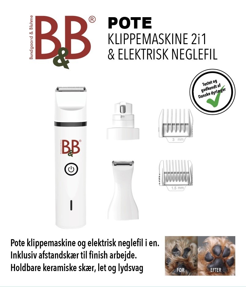 B&B - Pote klippe maskinetrimmer2 i1 neglefil og trimmer