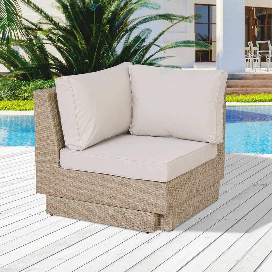 Outsunny Luxus Polyrattan Loungeset beige