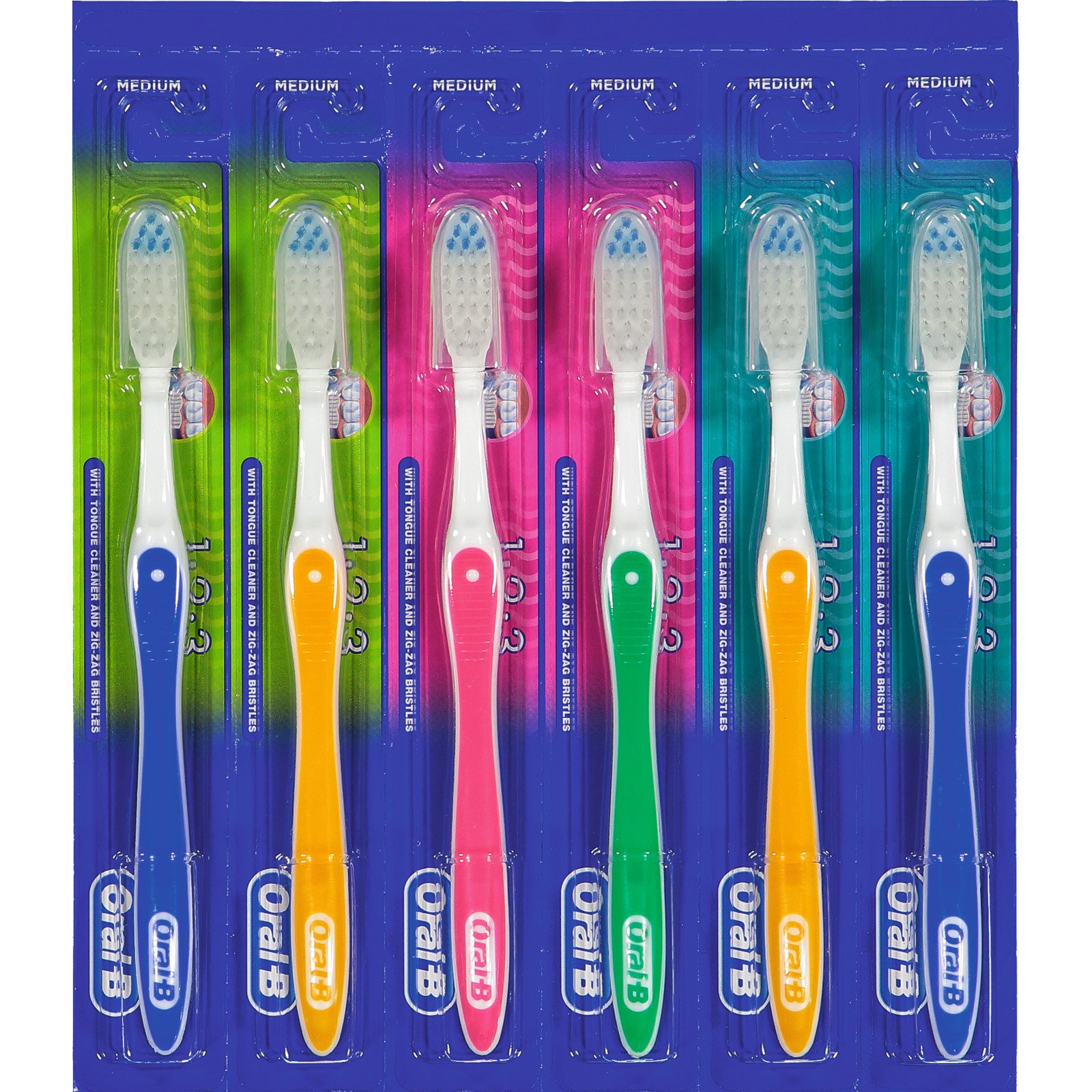 Oral-B Zahnbürste 1.2.3. Medium 6er-Pack