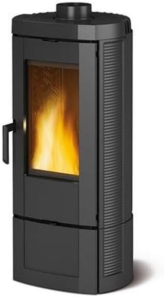 La Nordica Kaminofen Candy 4.0 - Gusseisen, Schwarz, Holz, 6,2 kW, 177 m³, 85,1% Effizienz, 89 x 40 x 40 cm