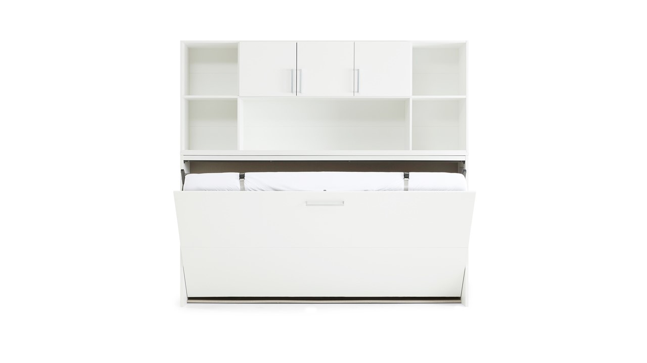 Opklapbed Albero met bovenbouw wit