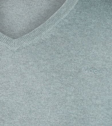 McGregor Trui Merino Blend V-Hals Sage Groen MM242.1201.01-5107 kopen