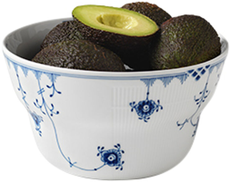 Royal Copenhagen Blå Elements 160 cl. skål Hvid, blå