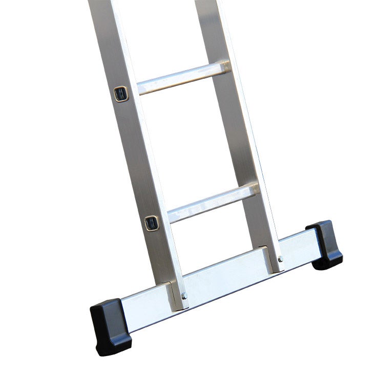 MUNK schuifladder met dwarsbalk, 2x9 sporten
