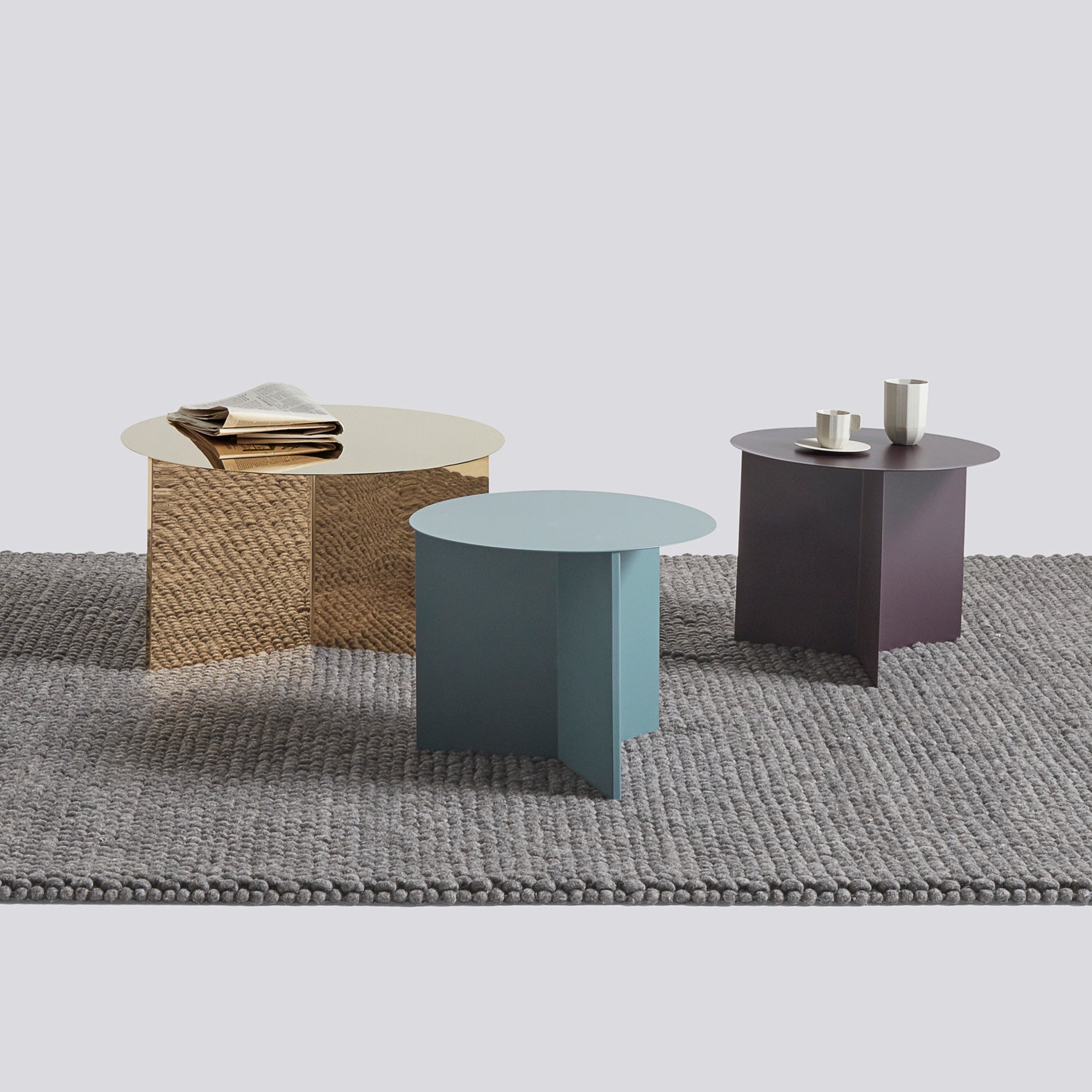 HAY Slit Table Round Bijzettafel Ã 45 cm - Mirror