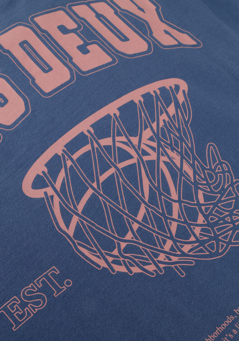 blauwe les deux t-shirt brady hoop t-shirt