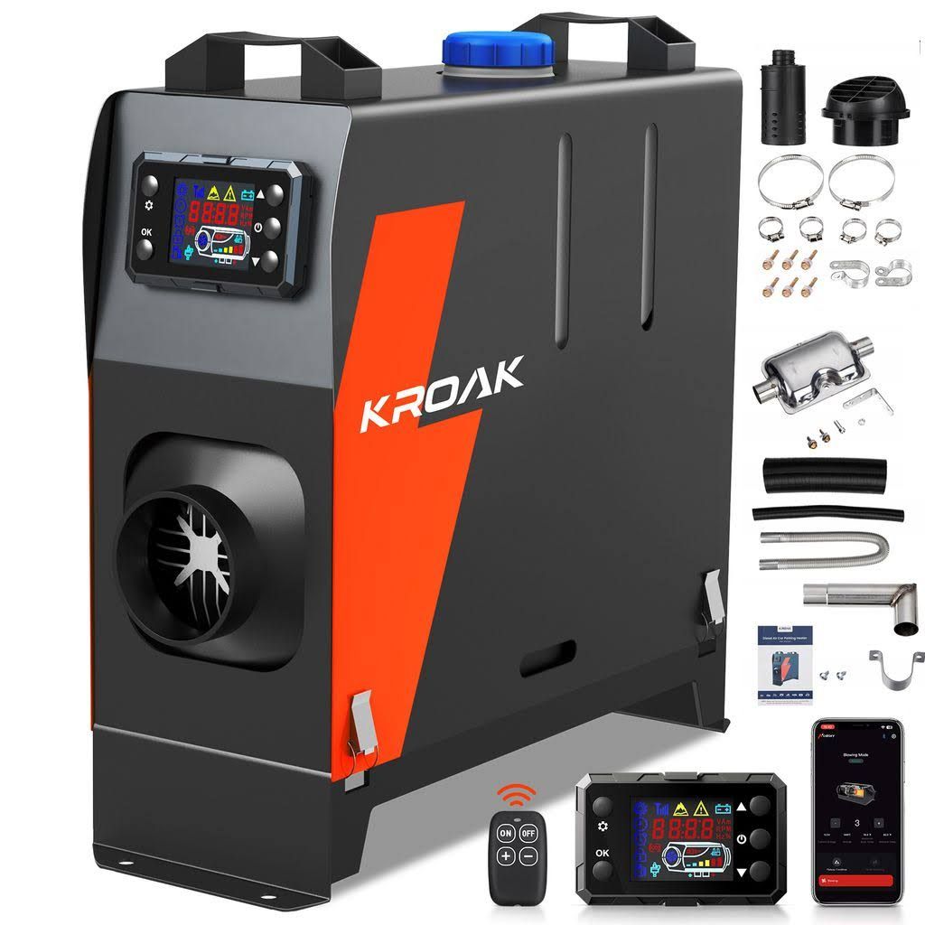KROAK 12/24V 8KW Air Diesel Standheizung Integration Bluetooth LCD Die