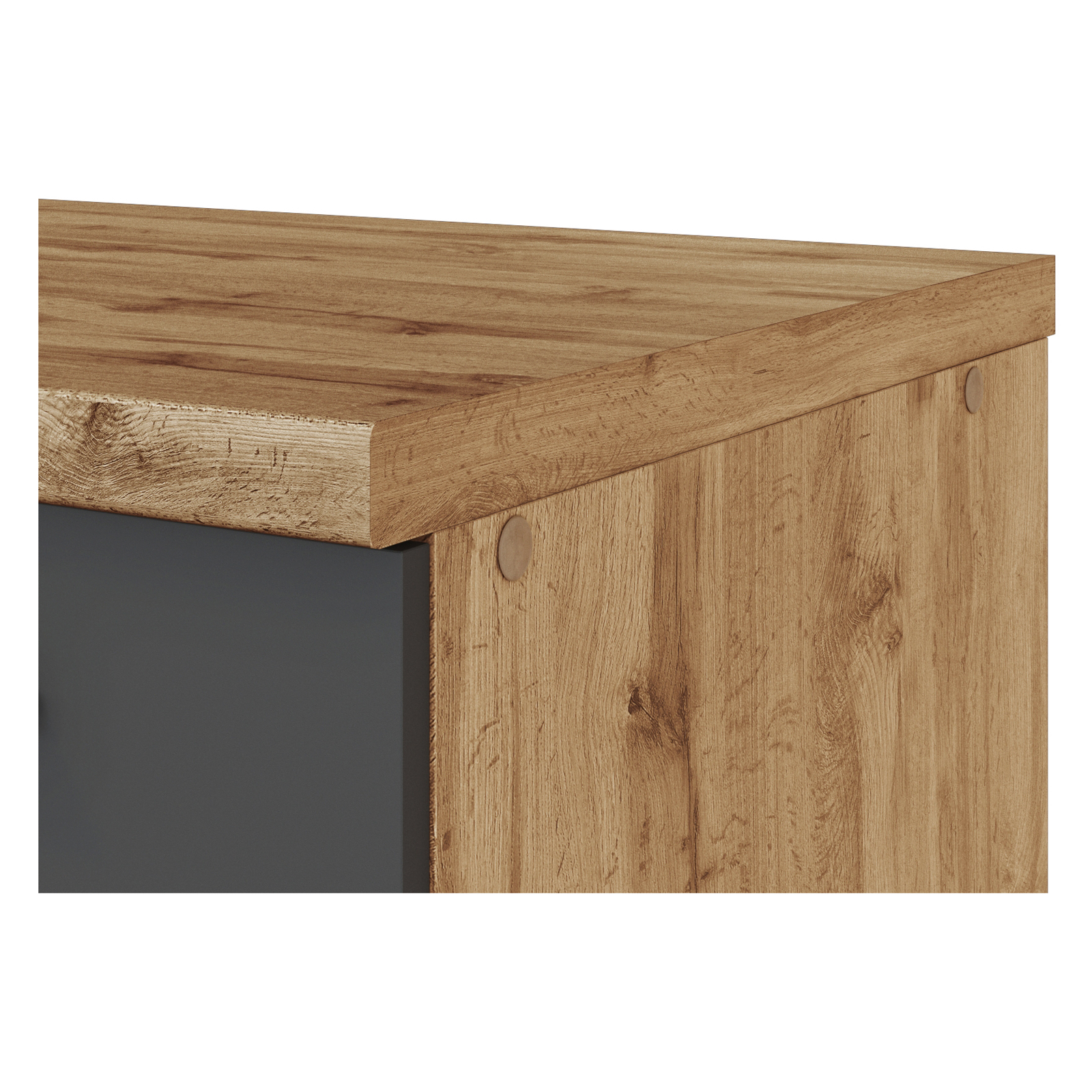 Eck-Anrichte SORRENTO - anthrazit-Wotan Eiche - 100 cm breit