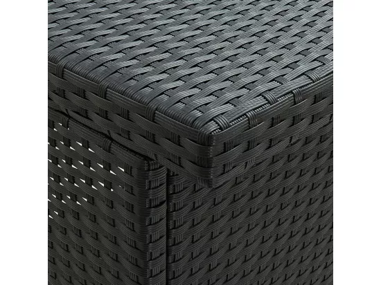 Ensemble de bar 3 pcs Résine tressée Noir