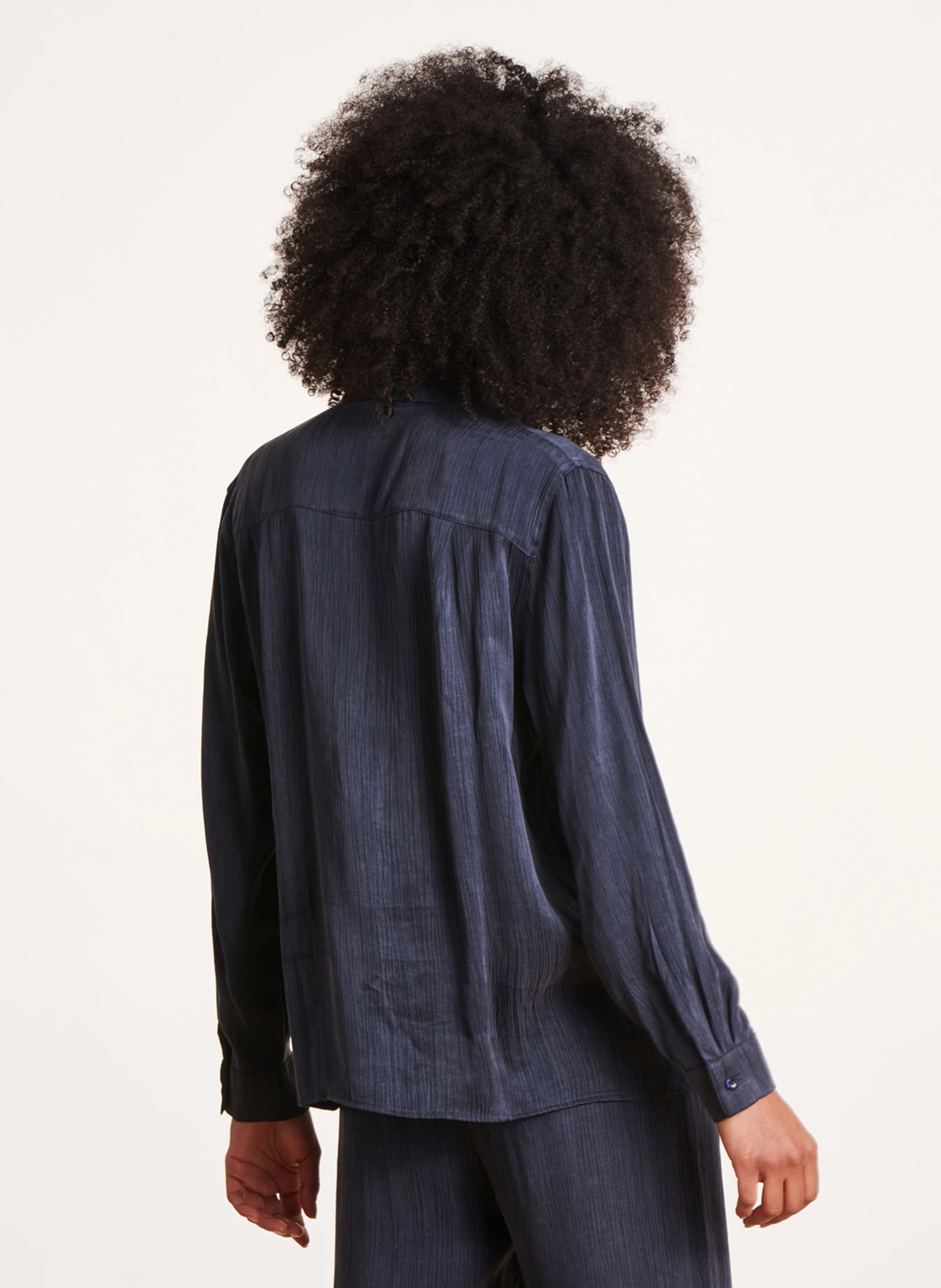 Chemise col classique ample | Bleu