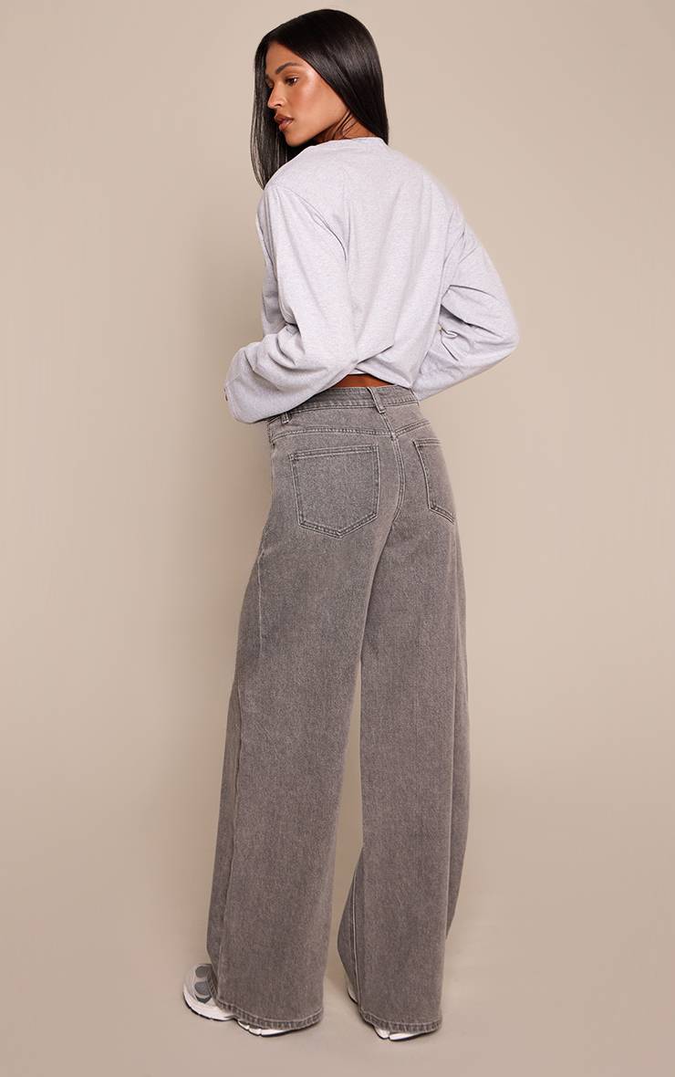 Gris Jean Large Taille Mi-haute Stretch Pour Grandes Tailles