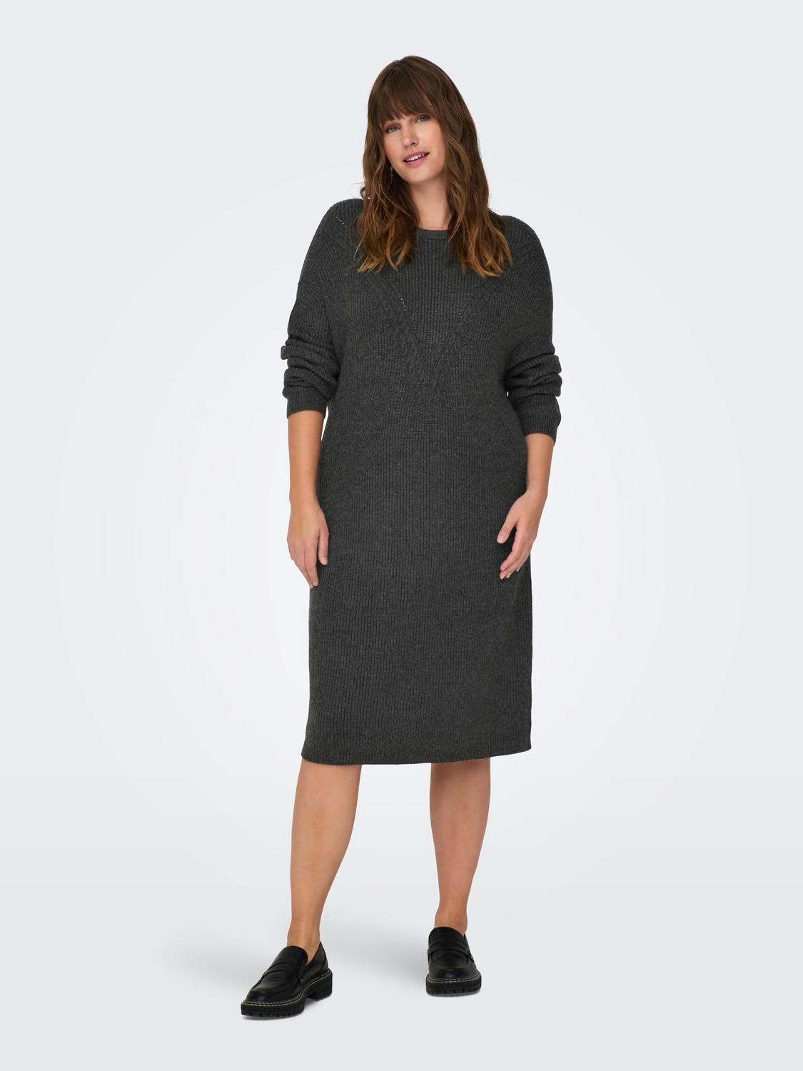 CARIBI Kurzes Kleid Dark Grey