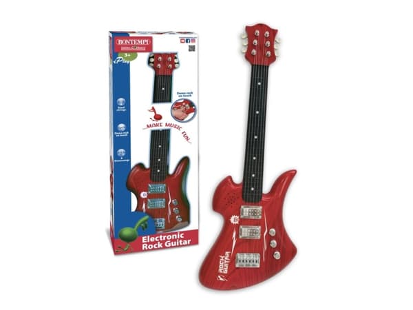 Bontempi Electronic Rock Guitar, Musikalsk leke, Gitar, 3 år, AA, Flerfarget