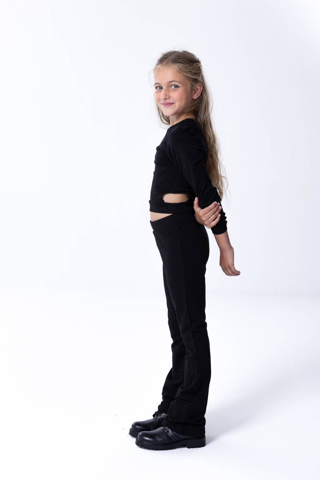 ONLY top KOGROMA met glitters zwart