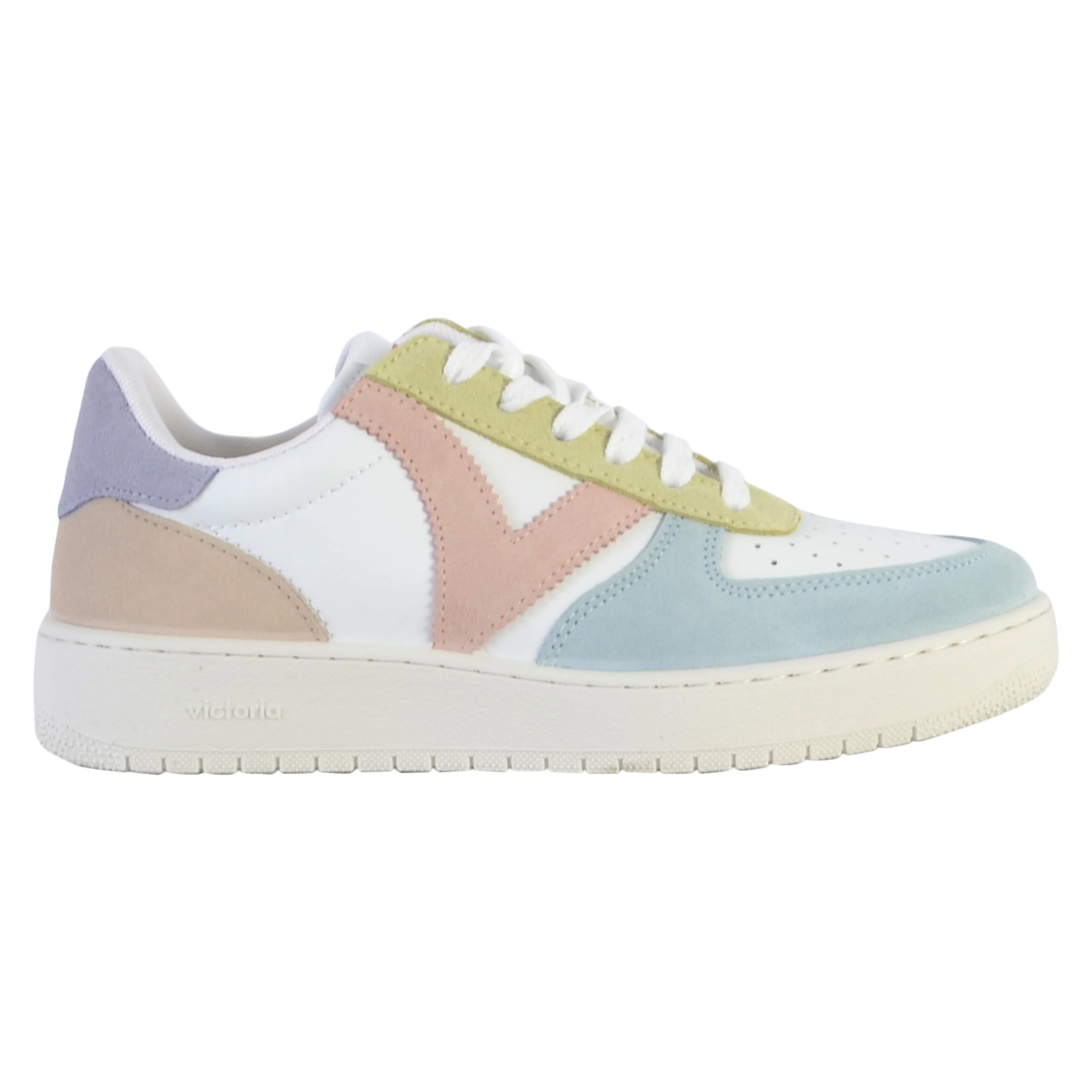 Basket cuir plate | Multicolore