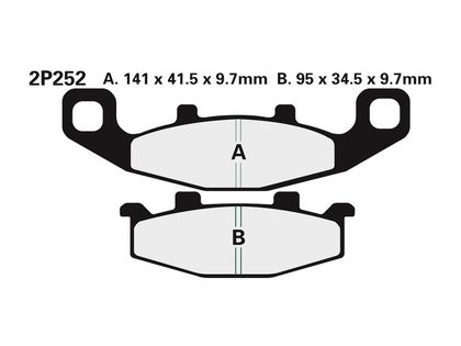 Plaquettes de freins Nissin route semi-métallique - 2P-252NS
