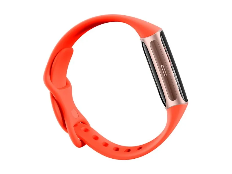 Fitbit Charge 6 - Champagne-guldaluminium - aktivitetssporer med uendelighedsbånd - silikone - koral - Bluetooth, NFC - 37.64 g
