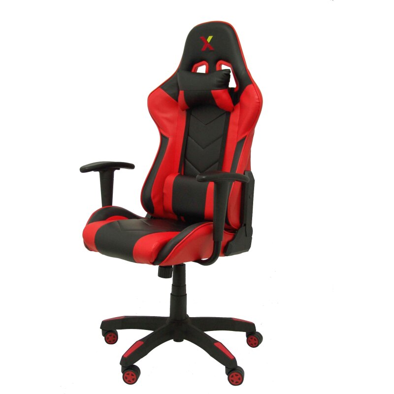 Fauteuil gamer ATALAYA simili cuir noir et rouge