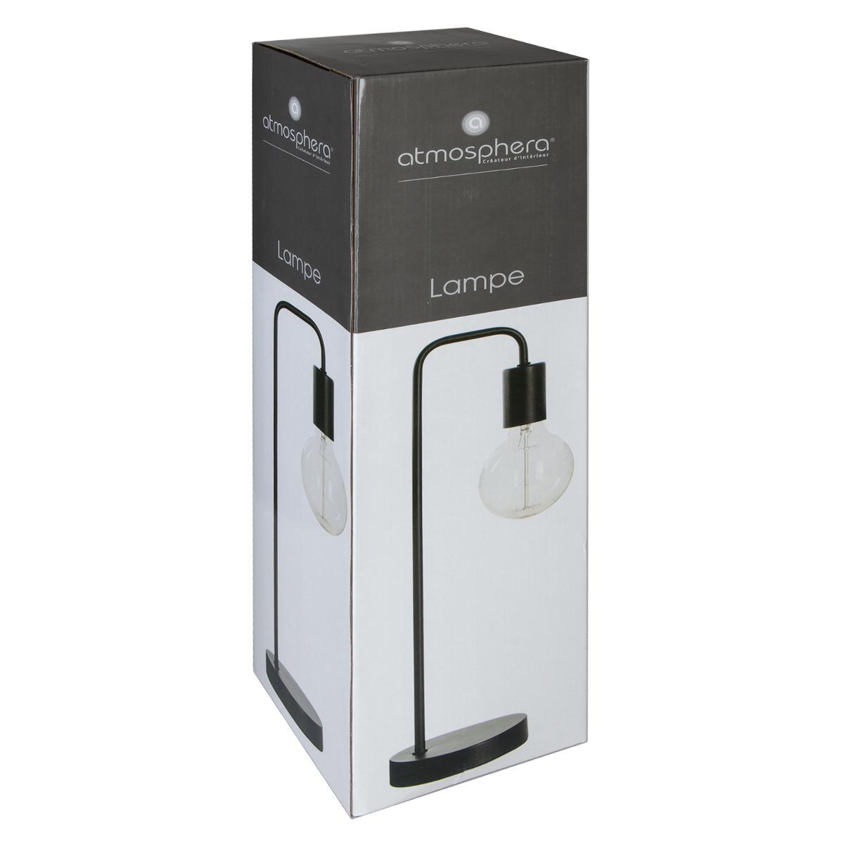 LAMPE METAL NOIR KELI H.46CM