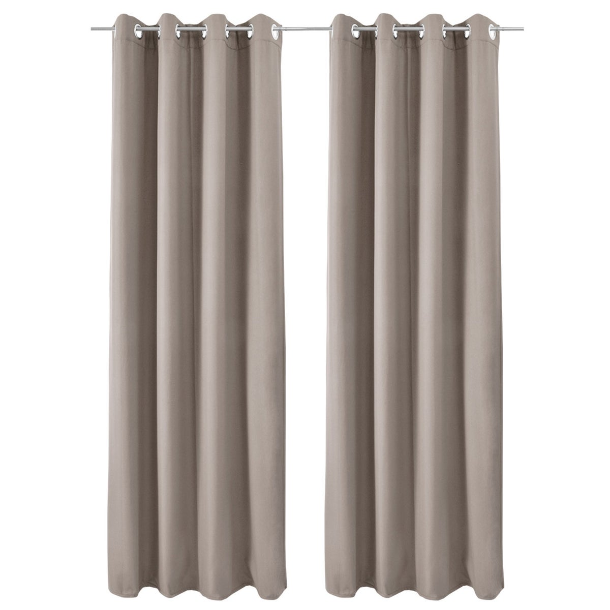 Beautissu Amelie TO Gordijn met Ring 140x245cm Zand (set van 2)