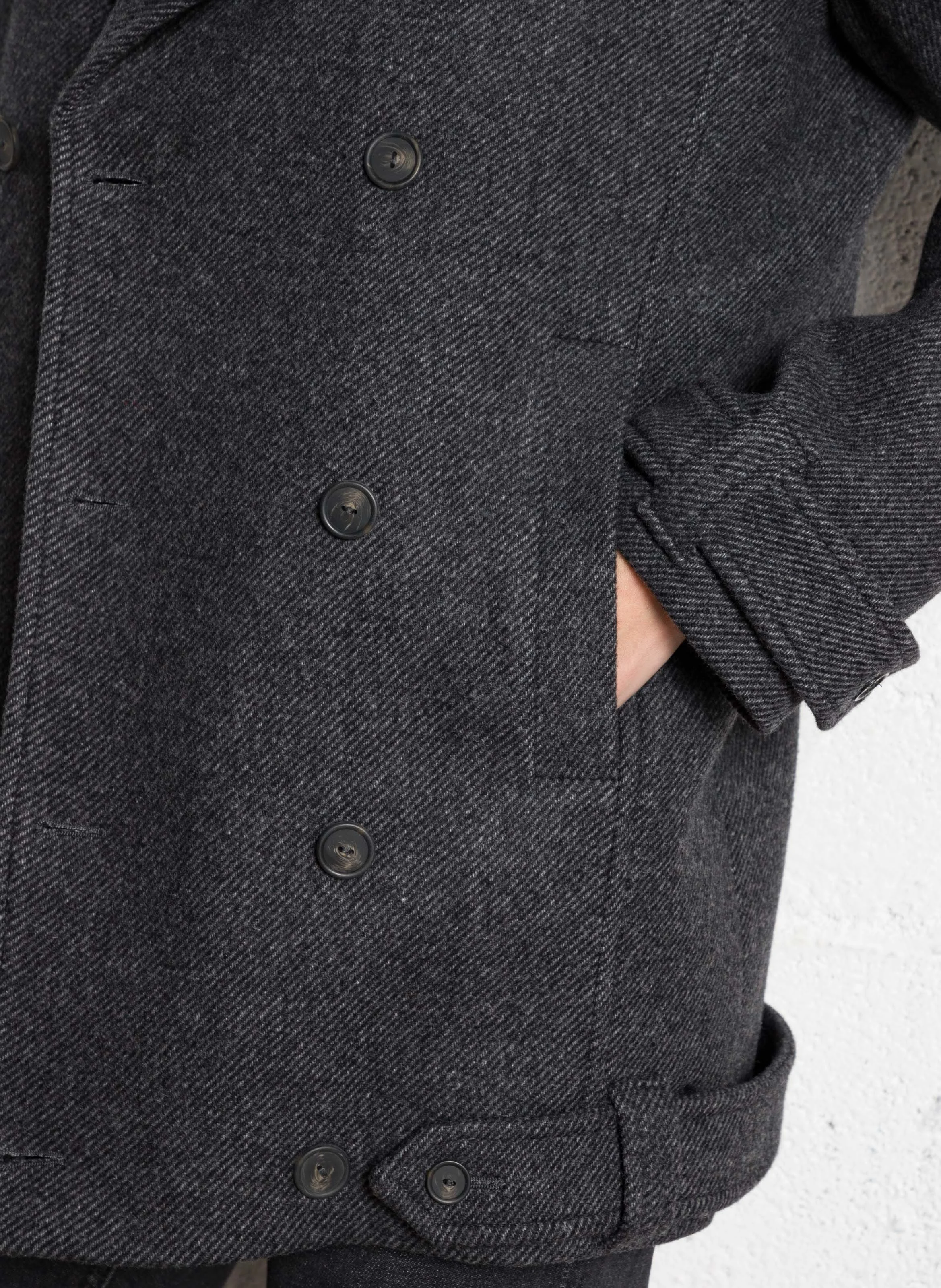 FLETCHER BIS - Manteau droit à passants| Gris