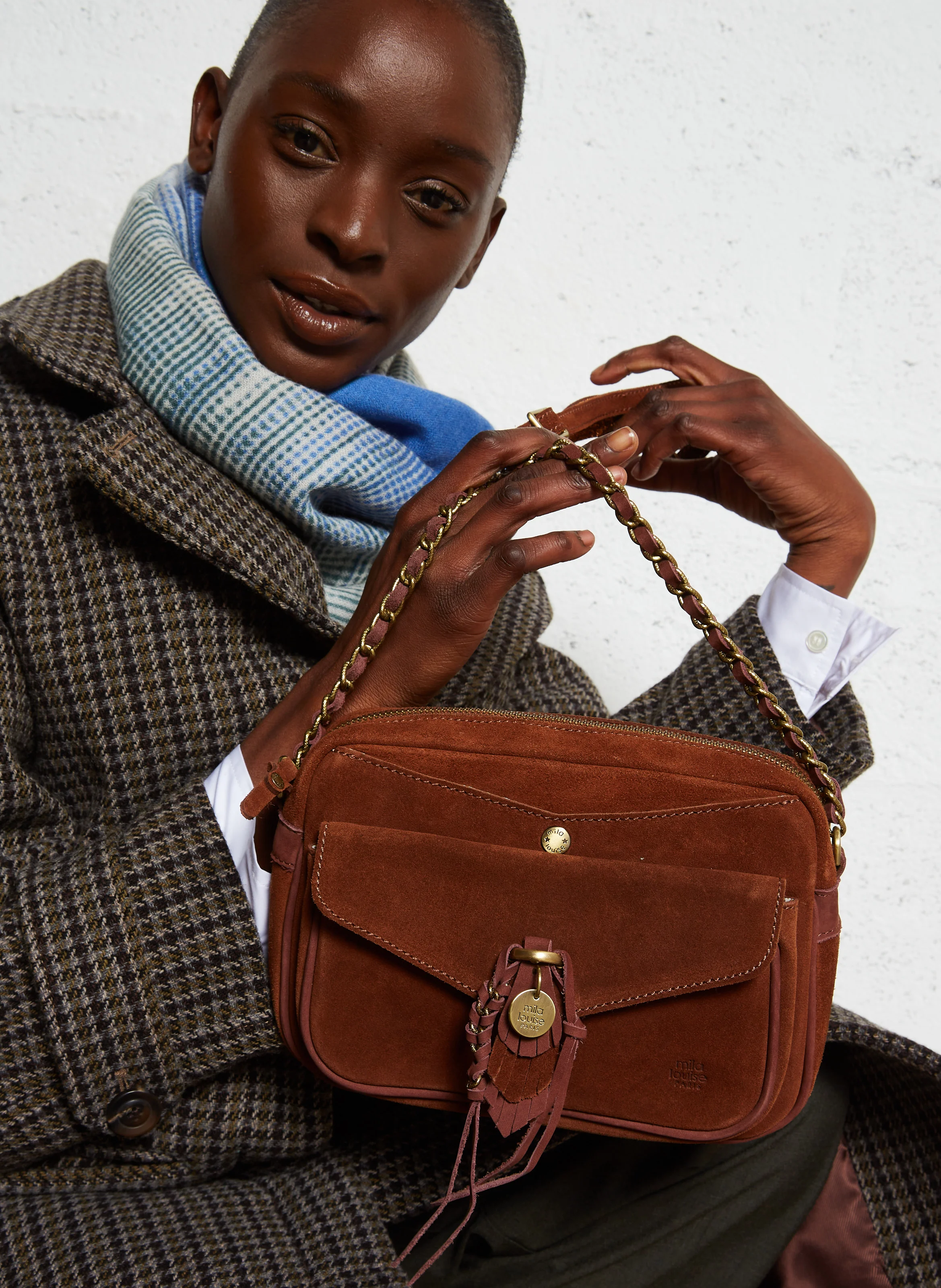 ORELIA - Sac trotter en cuir| Marron