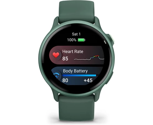 Garmin Vivoactive 6 AMOLED Smartwatch, Jasper Green/Jasper Green Metallic