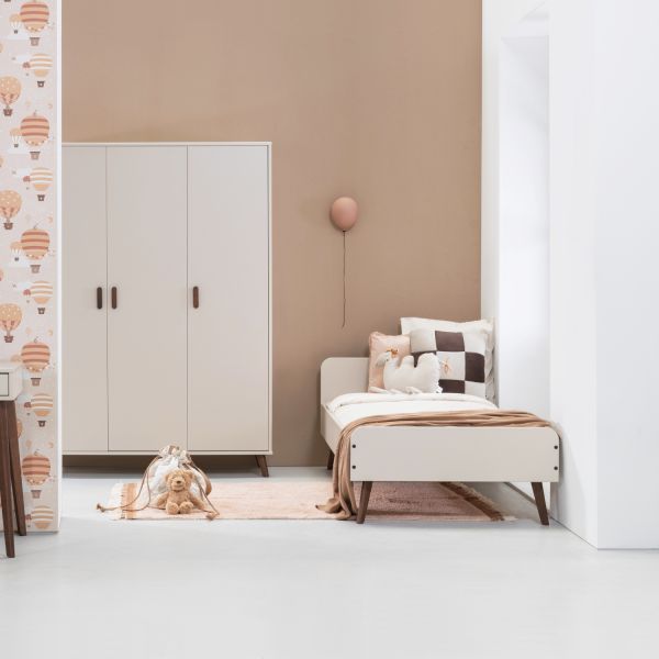 Europe Baby Olivia Kledingkast - 3-Deurs - Oatmeal - Retro