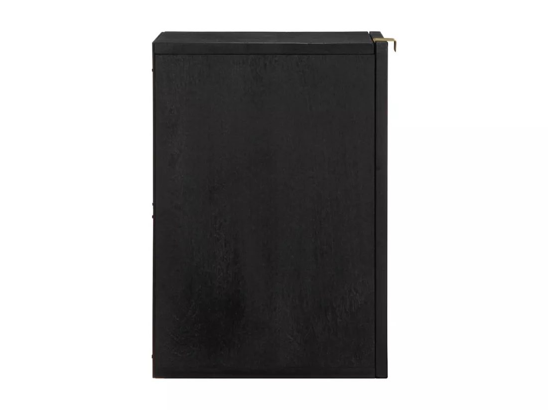Armoire murale de salle de bain noir bois d'ingénierie