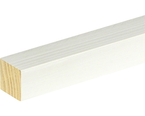 Vierkante balk sparren/grenen, knoestig, wit gelakt, 20x20x2400 mm