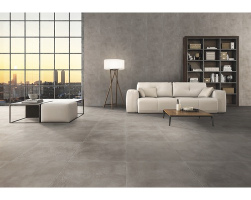 Porseleinen wand- en vloertegel Cementine 60 x 60 x 0,9 cm Mink Lappato